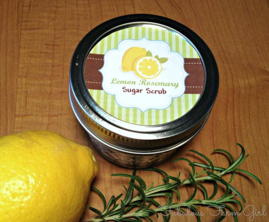 Lemon Rosemary Sugar Scrub | Fabulous Farm Girl