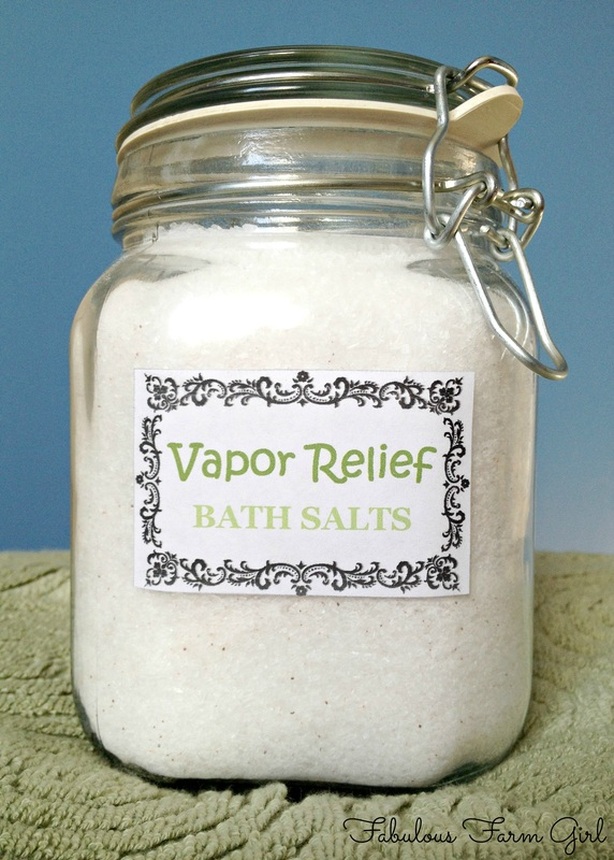 Vapor Relief Bath Salts by FabulousFarmGirl. A must have when you're under the weather.