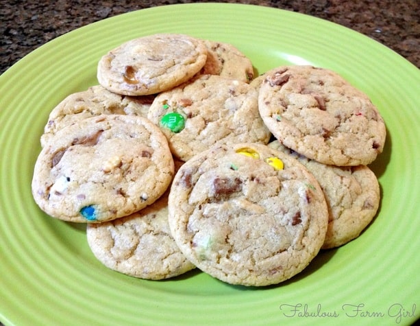 Halloween Candy Cookies by Fabulous Farm Girl. So you bought too much Halloween candy, now what? Cookies!!