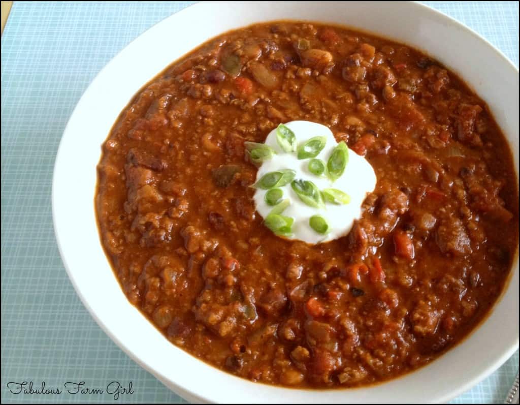 Quick & East Smoky Chocolate Chili by FabulousFarmGirl. The fastest and tastiest chili recipe for those cold winter nights. Yum!!